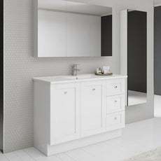 Timberline Victoria Floor Standing Vanity 750mm - 1500mm with Alpha Ceramic Top at The Blue Space