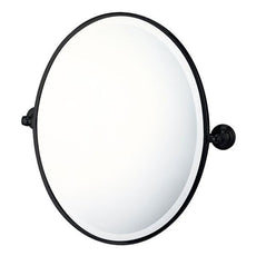 Turner Hastings Mayer Pivot Oval Mirror - Matte Black - The Blue Space