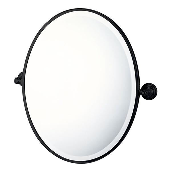 Turner Hastings Mayer Pivot Oval Mirror 620mm x 538mm - Matte Black