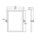Turner Hastings Mayer Pivot Rectangle Mirror Technical Drawing - The Blue Space