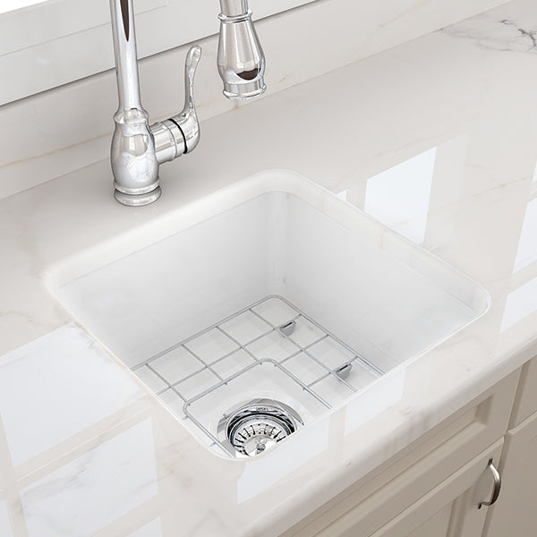 Turner Hastings Cuisine 46 x 46 Undermount Fine Fireclay Ceramic Kitchen Sink - The Blue Space