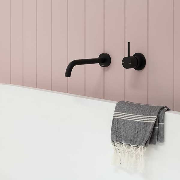 Phoenix Vivid Slimline Up Shower/Wall Mixer - Matte Black online at The Blue Space - Pink Bathroom