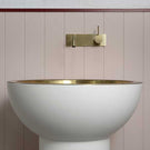 Phoenix Vivid Slimline Up Wall Basin/Bath Mixer Set-Brushed Gold