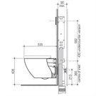 Caroma Urbane Wall Hung Invisi Series II Toilet Suite Technical Drawing - The Blue Space