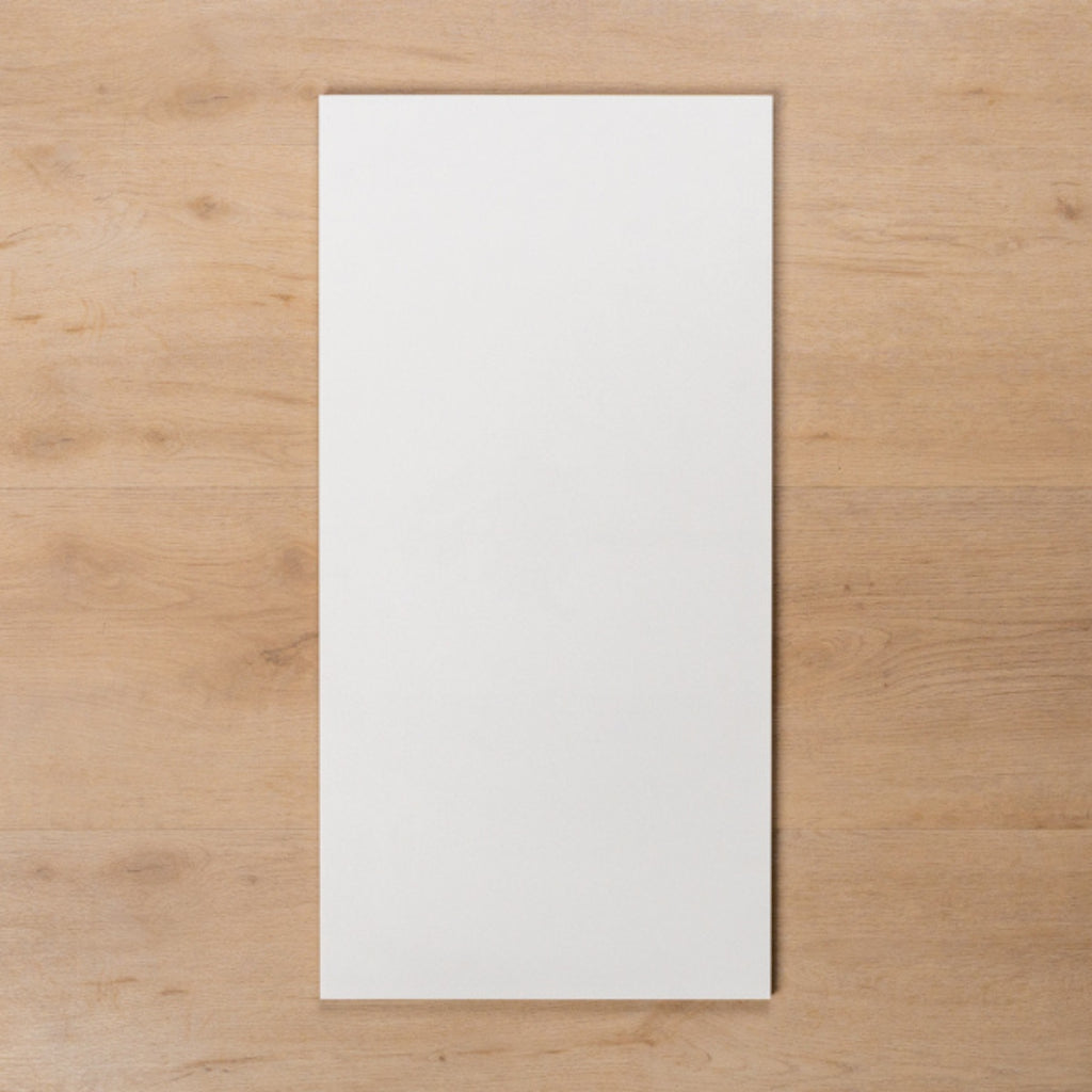 White Gemma Tile Rectified Gloss 300 x 600 x 9mm Ceramic