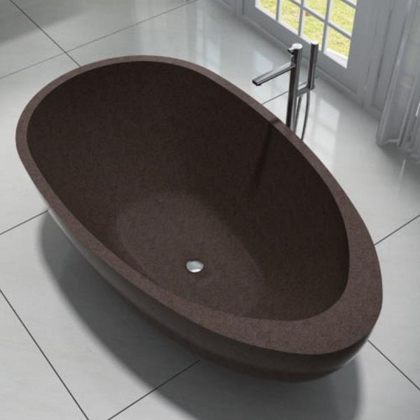 Whitney Stone Bath 1600 in Black  finish | The Blue Space
