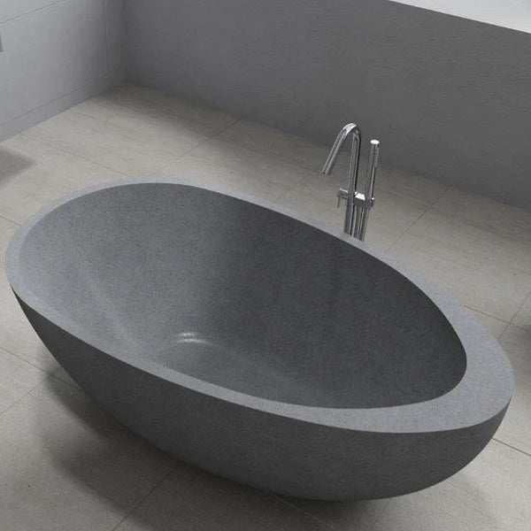 Whitney Stone Bath 1700 in Black finish | The Blue Space