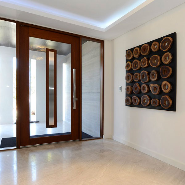 Zanda Polo Pull Handle Satin Stainless Steel Pair in designer home | The Blue Space