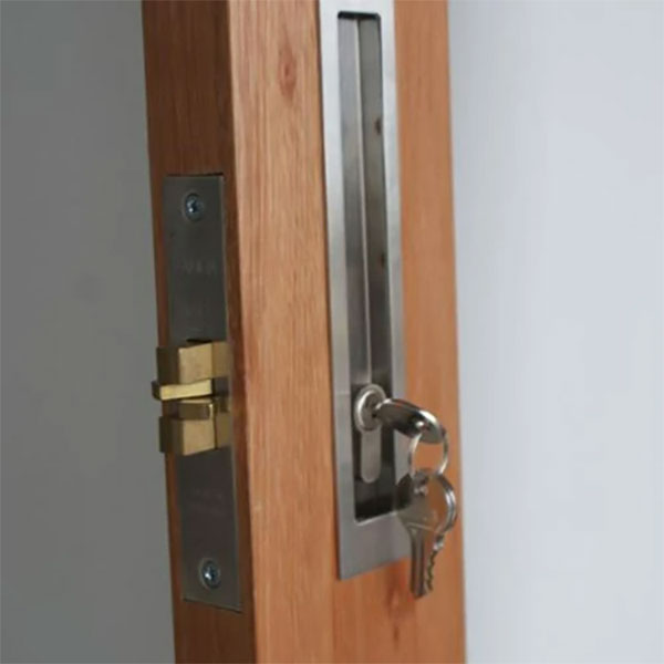 Zanda Verve Sliding Door Lock Kit Stainless Steel