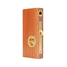 Zanda Visca Cavity Slider Privacy Set Satin Brass in timber door | The Blue Space
