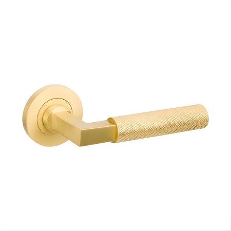 Zanda Zurich Passage Door Handle Set Satin Brass
